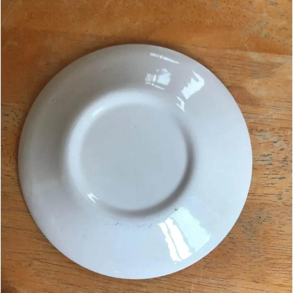 Vintage Royal Currier and Ives Blue & White  Steam Boat Saucer‎
